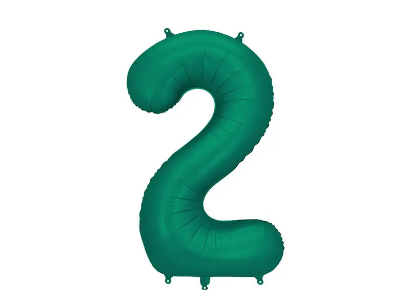 Foil balloon number ’’2’’ 86cm bottle green