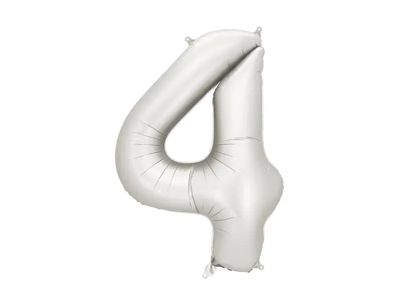 Foil balloon number ’’4’’ 86 cm silver