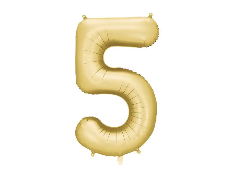 Foil balloon number ’5’ 86 cm gold