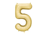 Foil balloon number ’5’ 86 cm gold