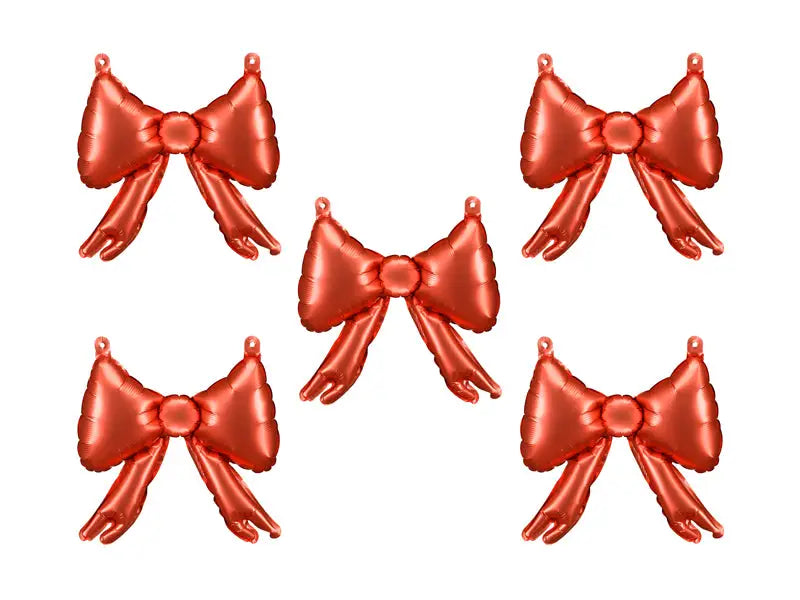 Foil balloons for garlands bows 25.5 x 25 cm red (1 pkt / 5 pc.)