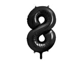 Folieballong Nummer ’8’’ svart