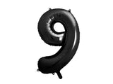 Folieballong Nummer ’9’’ svart