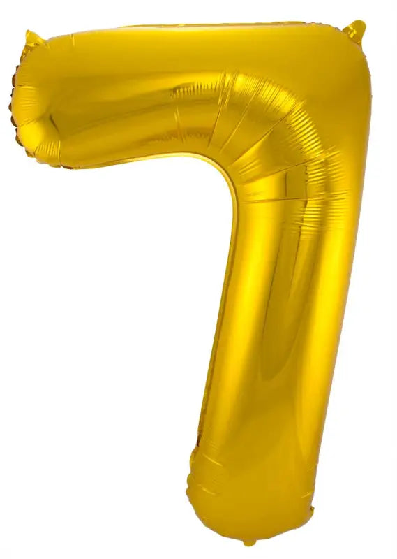 Folieballong Siffra 7 - Guld - 86 cm - Folieballong