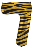 Folieballong siffror 7 tiger chic - 86 cm