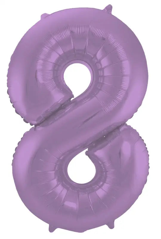 Folieballong Siffror 8 Lila Metallic Matt - 86 cm - Folieballong