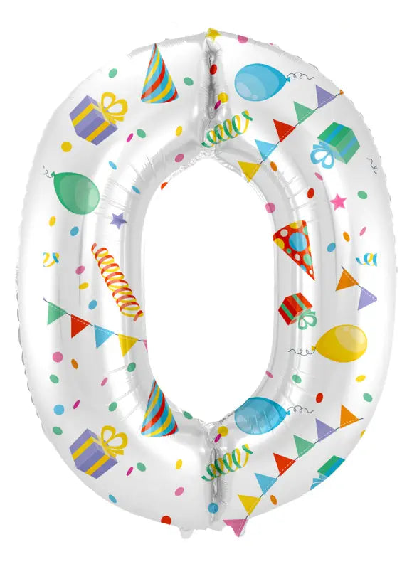 Folieballong Siffror Joyful Party - 86 cm - Folieballong