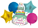 Folieballonger Set Cake Time - 5 stycken - Folieballong