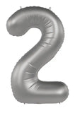 Foliebalong Siffra 2 - Moonlight Silver - Satin Gloss - 86 cm - Folieballong
