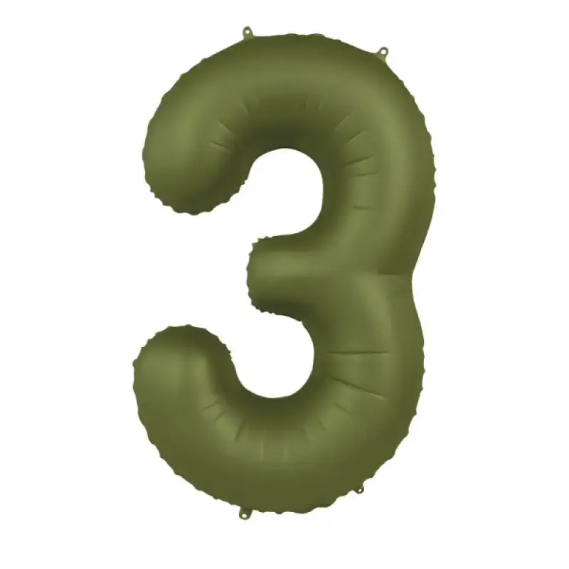 Foliebalong Siffra 3 - Olive Green - Ultra Matt - 86 cm - Folieballong