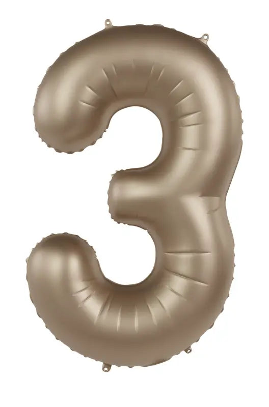 Foliebalong Siffra 3 - Starlight Guld - Satin Gloss - 86 cm - Folieballong