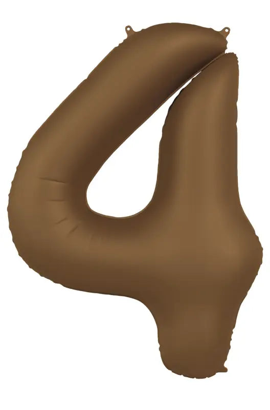 Foliebalong Siffra 4 - Choklad Brun - Ultra Matt - 86 cm - Folieballong