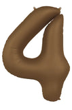 Foliebalong Siffra 4 - Choklad Brun - Ultra Matt - 86 cm - Folieballong