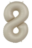 Foliebalong Siffra 8 - Creamy Latte - Ultra Matt - 86 cm - Folieballong