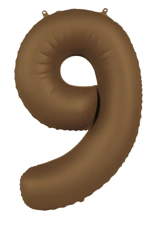 Foliebalong Siffra 9 - Choklad Brun - Ultra Matt - 86 cm - Folieballong