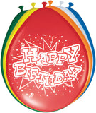 Grattis på födelsedagen ballonger 30cm - 8 stycken - Latexballonger