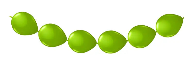 Green Balloon Garland - Button Balloons - 3 meter - Latexballonger