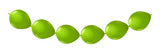 Green Balloon Garland - Button Balloons - 3 meter - Latexballonger