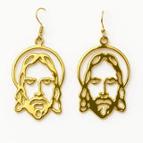 Guldfärgade jesus örhängen
