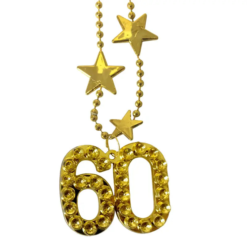 Guldfärgat halsband 60 år - Halsband
