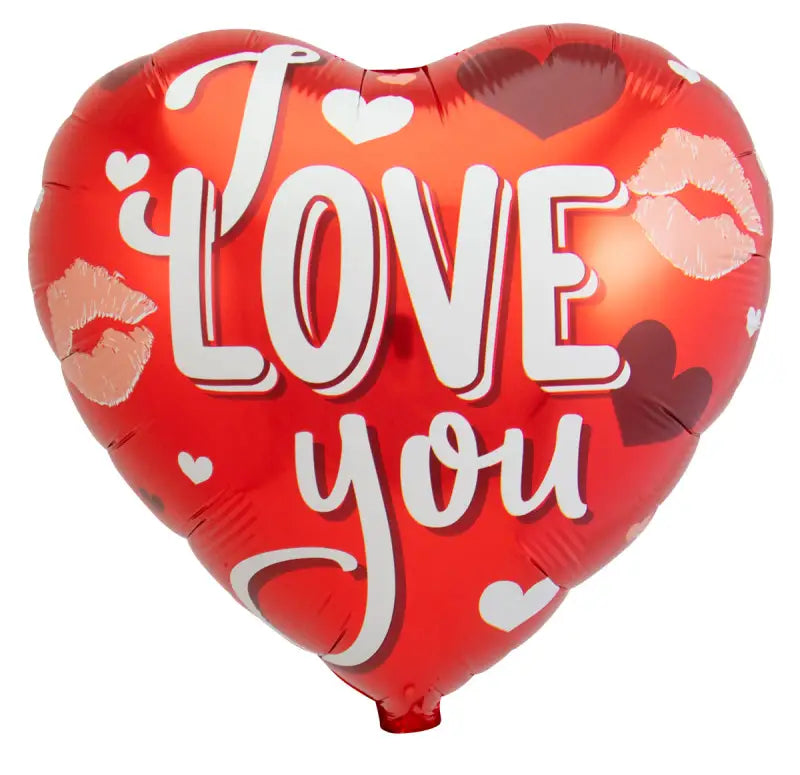 Hjärtformad folieballong I Love You Red - 45cm - Folieballong