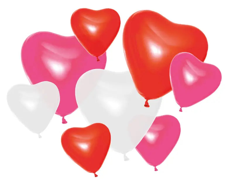 Hjärtformade ballonger - 8 st - Latexballonger