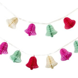 Honeycomb bell garland – färgglad festgirlang 5m