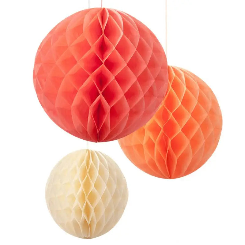 Honeycomb dekoration 3-pack mix