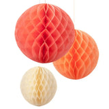 Honeycomb dekoration 3-pack mix