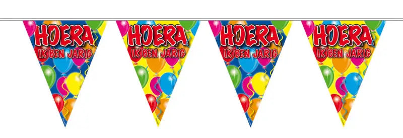 Hurra my birthday slinger balloons - 10 meter