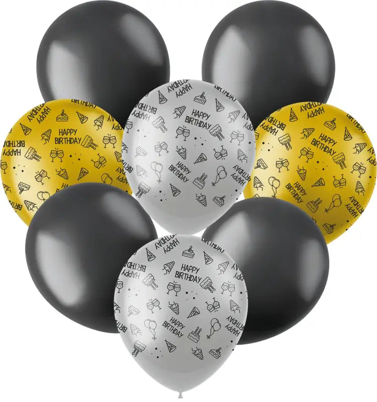 Latexballonger - Shining Glam - 30 cm - 8 stycken - Ballong