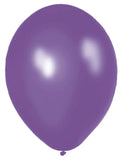 Lila metallballonger 30 cm - 10 st - Latexballonger