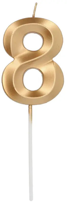 Ljus Glamour Siffra 8 Guldfärgad Metallisk - Ljus