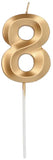 Ljus Glamour Siffra 8 Guldfärgad Metallisk - Ljus