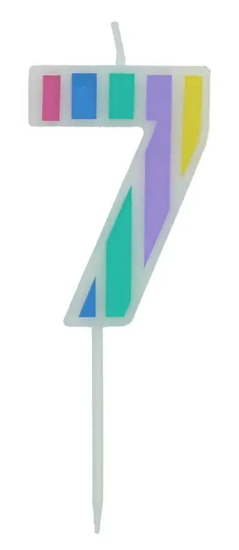 Ljus Pastell Siffra 7 Flerfärgad - Ljus