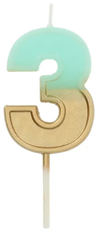 Ljus retro nummer 3 ljusblå