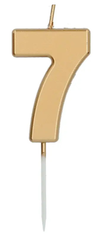 Ljus Siffra 7 Guldfärgad - 5 cm - Ljus
