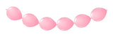 Ljusrosa ballongkrans - knappballonger - 3 meter - Latexballonger