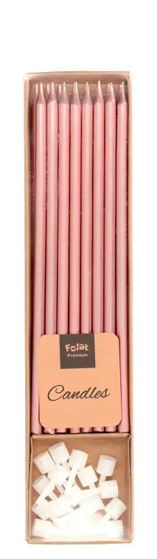 Ljusuppsättning Rose guld Metallic 15cm - 16 st - Ljus