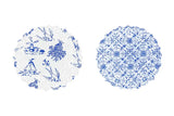 Minitårtpapper - party porcelain blue - 10 cm