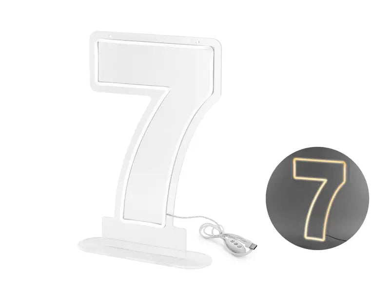 Neon led - digit ’7’ white 50cm