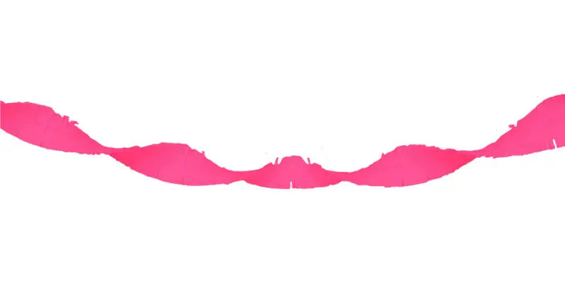 Neon Pink Crepe Paper Garland - 18 meter - Girlang