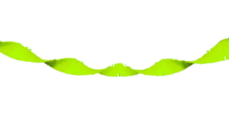 Neongrön Crepe Paper Garland - 18 meter - Girlang