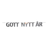 Nyårs banner gott nytt år silver