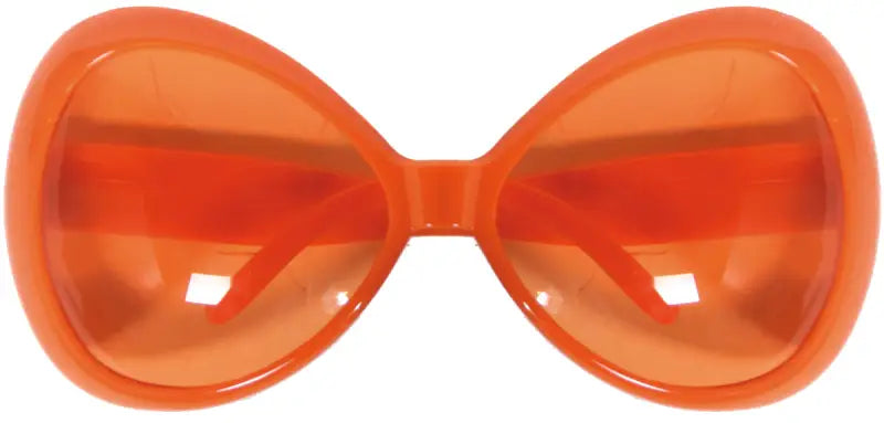 Överdimensionerade orange glasögon