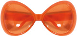 Överdimensionerade orange glasögon