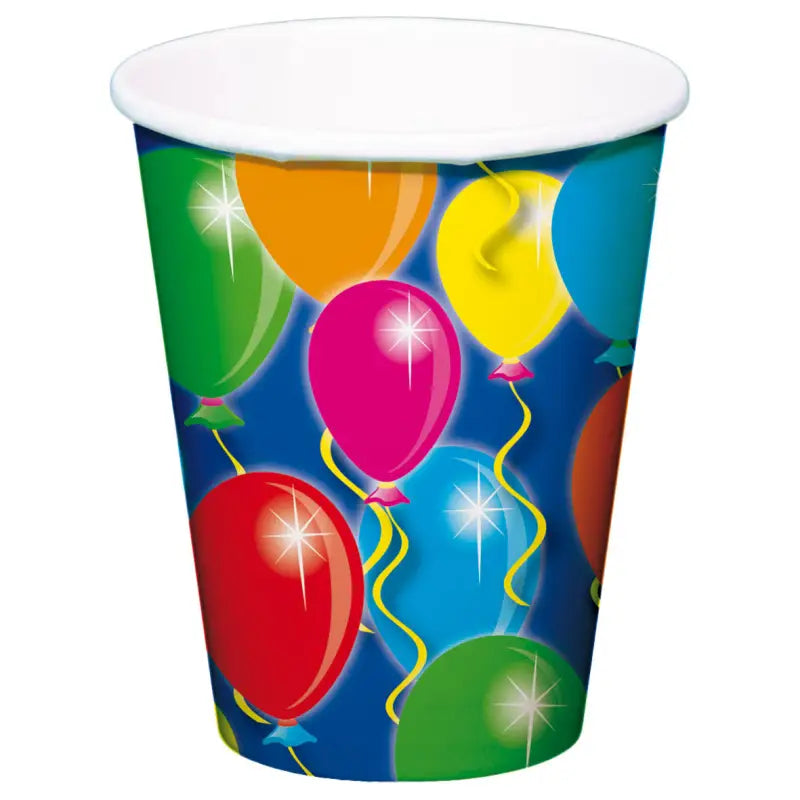Pappersmug - cupballonger - 8 stycken