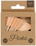 Pickers Elegant Lush Blush 70 år - 36 stycken - Dekorationer