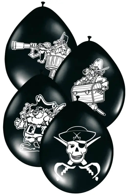 Piratballonger - 8 stycken - Latexballonger