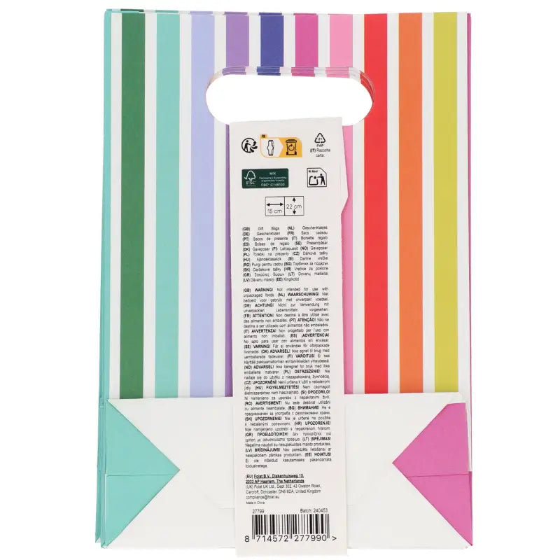 Presentpåsar - stripetastic - 6 stycken